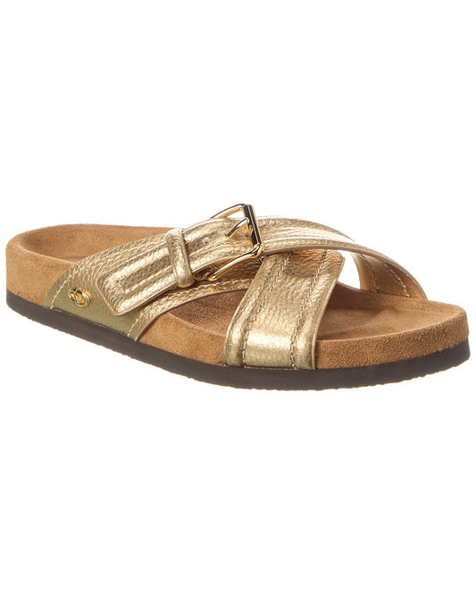 Valentino Fussfriend Leather Sandal Gold