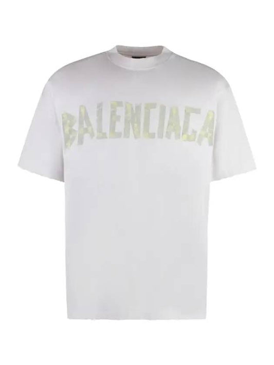 Balenciaga Tape Type Logo Medium Fit Short Sleeve T-Shirt White