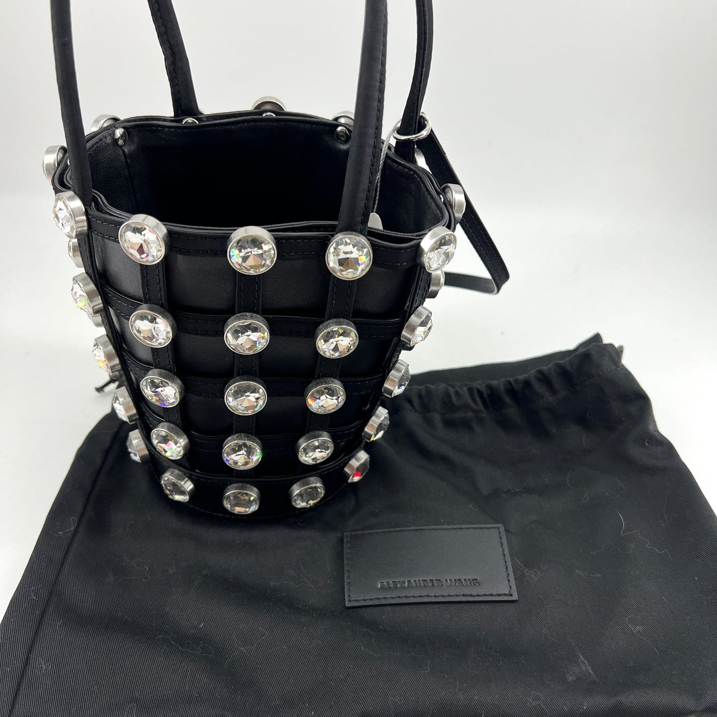 Alexander Wang Leather Crystal Roxy Mini Bucket bag