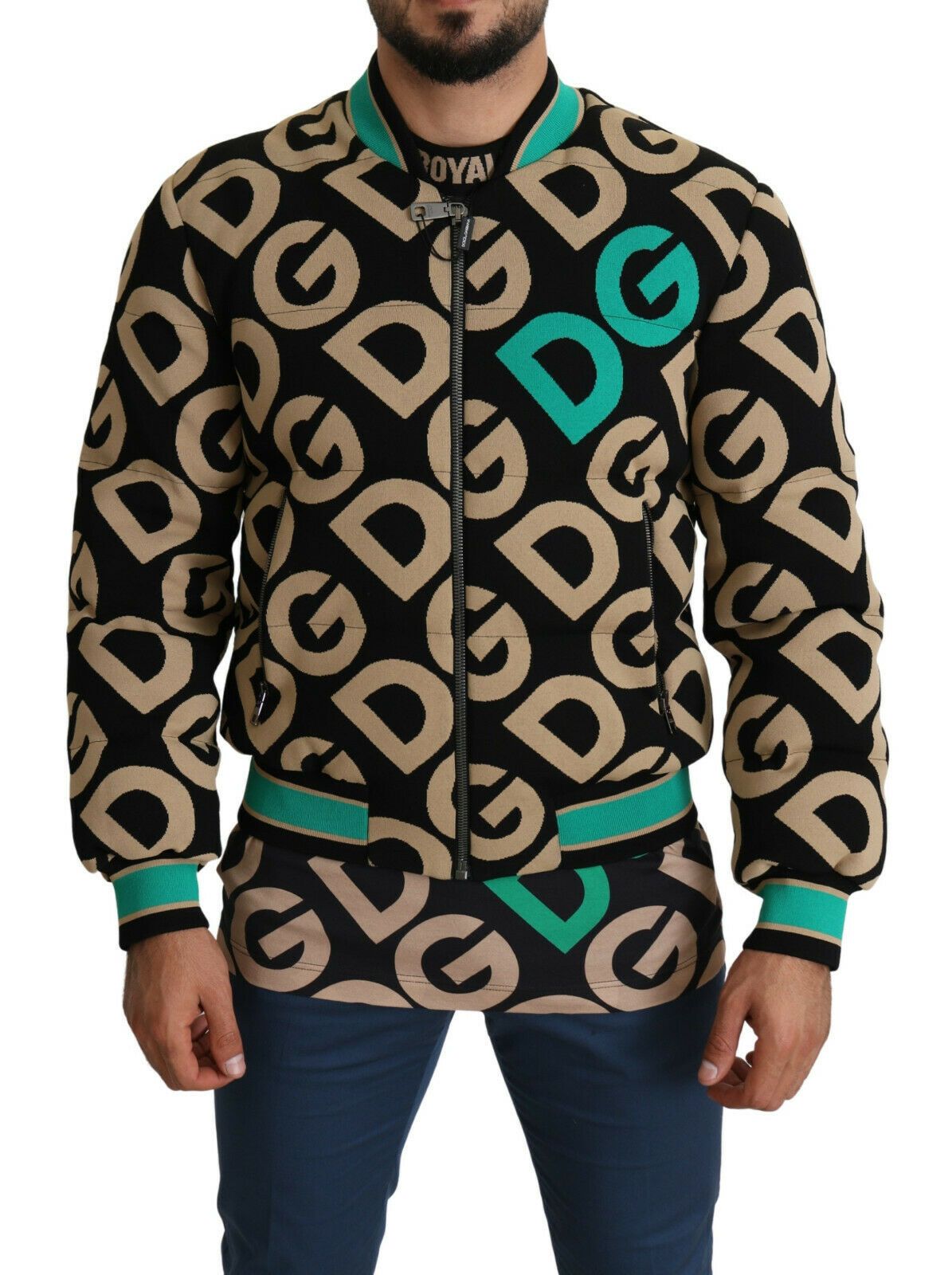 Dolce & Gabbana Multicolor DGMILLENNIALS Logo Print Men's Jacket
