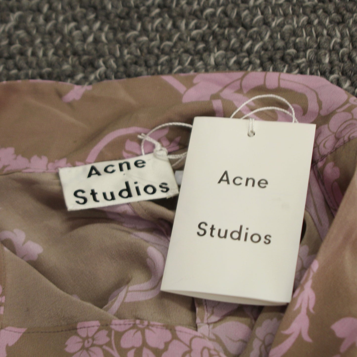 Acne studios 100% silk floral dress