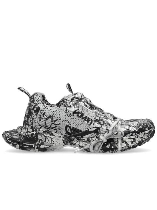 Balenciaga 3XL Extreme Graffiti Low Top Sneakers Grey