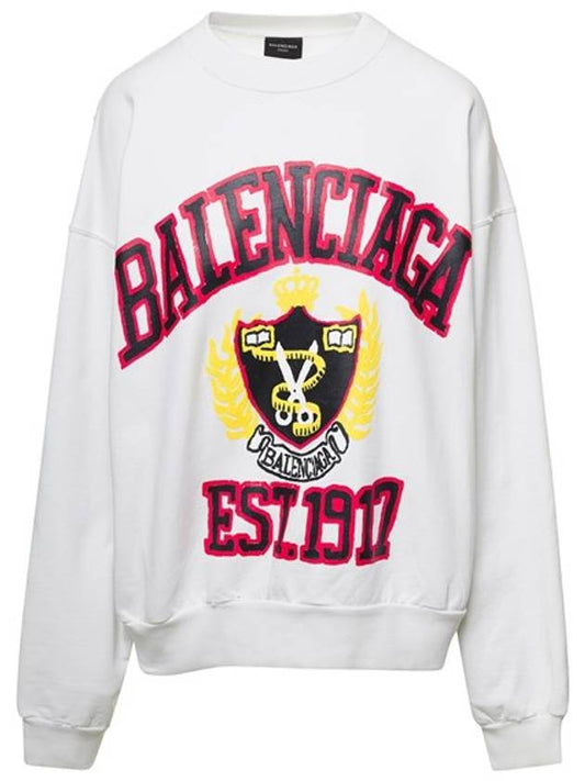 Balenciaga Graphic Printing Sweatshirt White