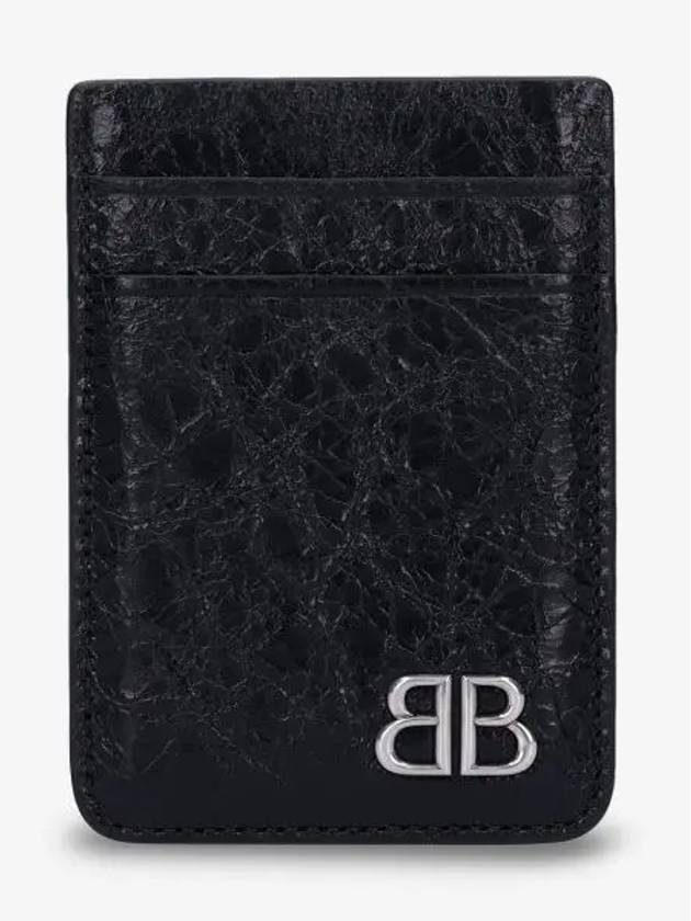 Balenciaga Monaco Magnet Card Wallet Black
