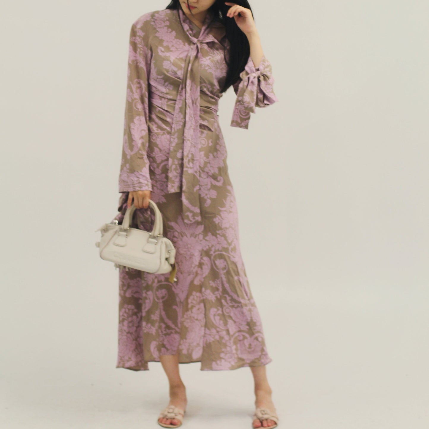 Acne studios 100% silk floral dress