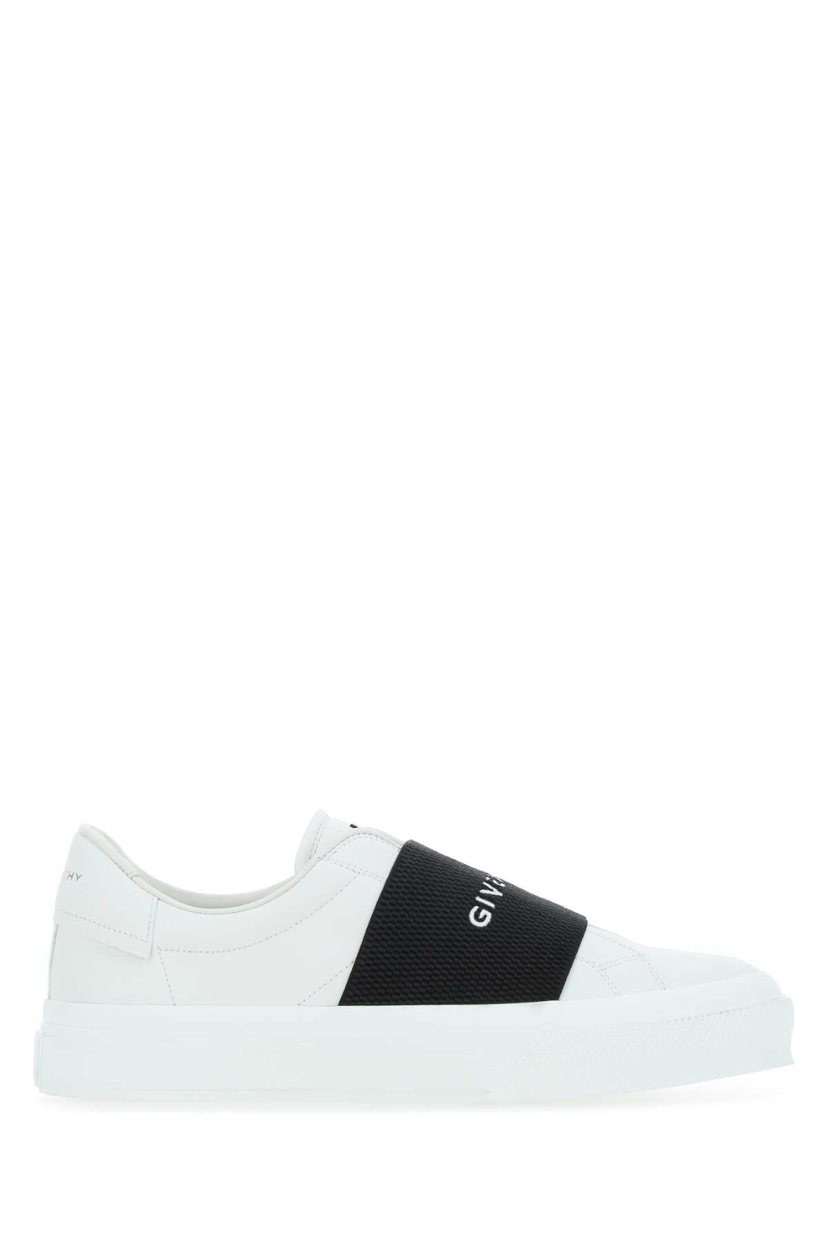 Givenchy Men White Leather New City Slip Ons