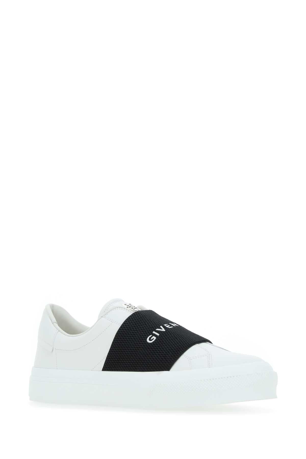 Givenchy Men White Leather New City Slip Ons
