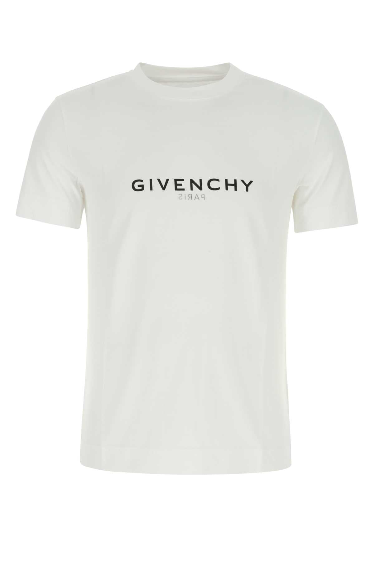 Givenchy Men White Cotton T-Shirt