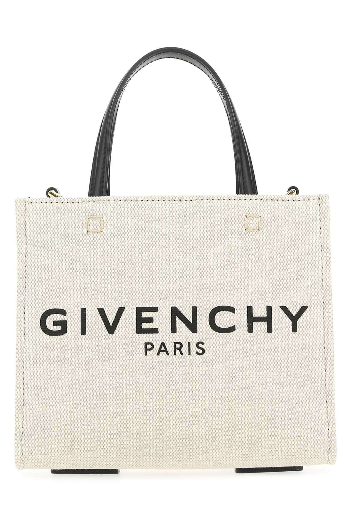 Givenchy Women Ivory Canvas Mini G-Tote Handbag
