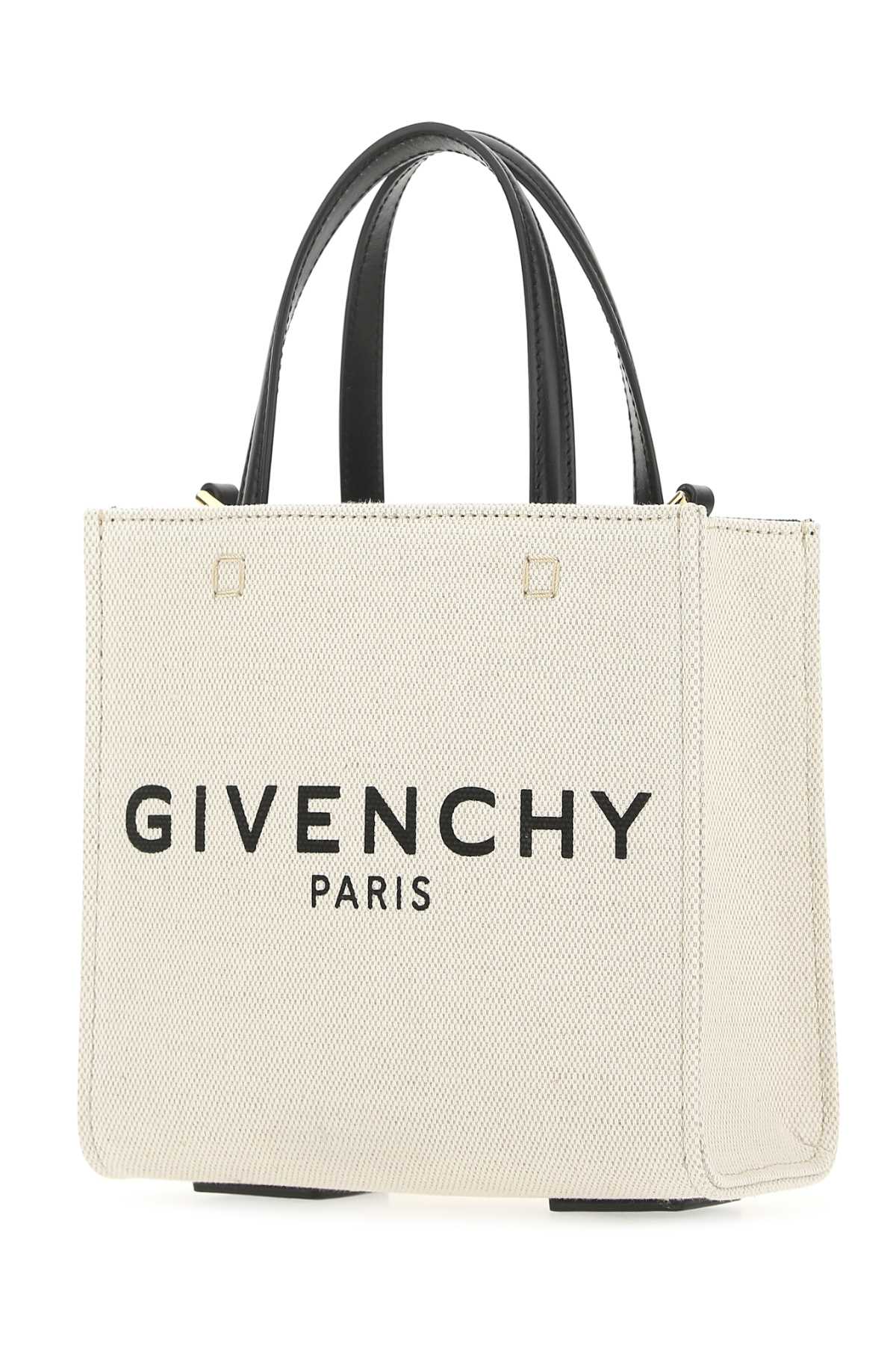 Givenchy Women Ivory Canvas Mini G-Tote Handbag
