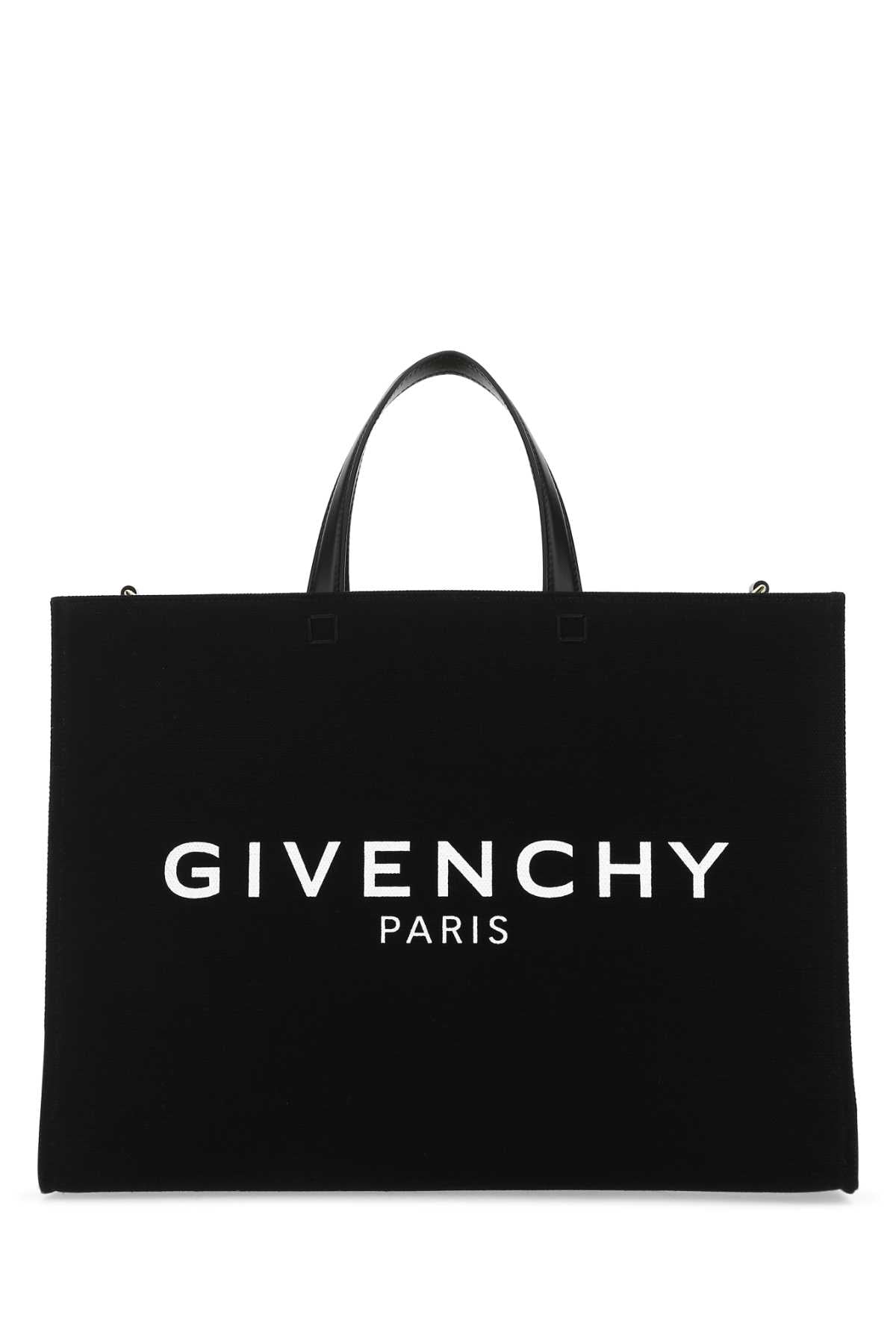 Givenchy Women Black Canvas Medium G Shopping Bag