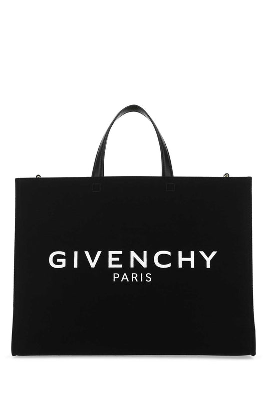 Givenchy Women Black Canvas Medium G Shopping Bag