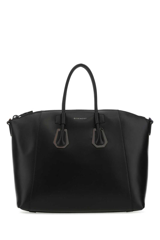 Givenchy Women Black Leather Small Antigona Sport Handbag
