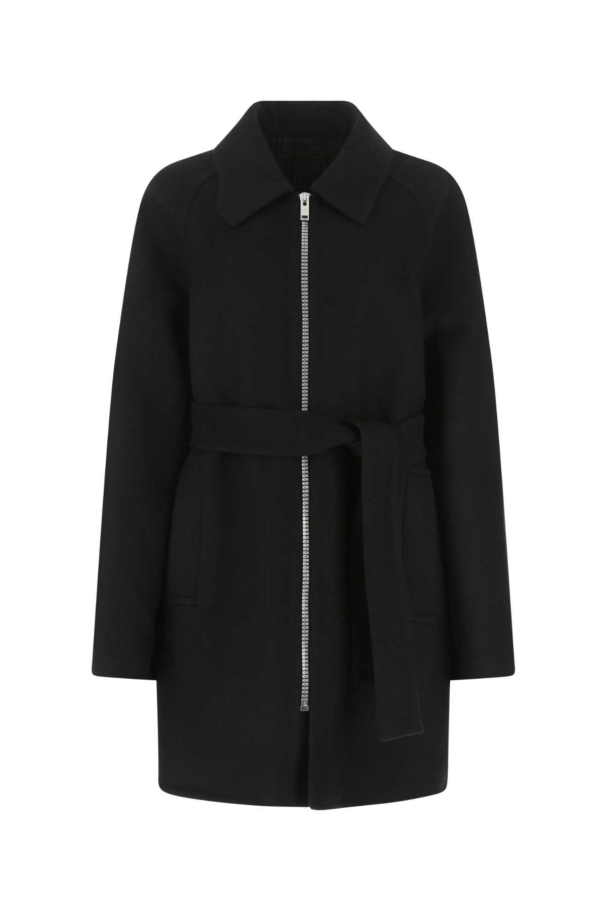 Givenchy Women Black Wool Blend Coat