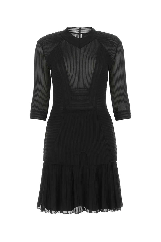 Givenchy Women Black Stretch Viscose Blend Mini Dress