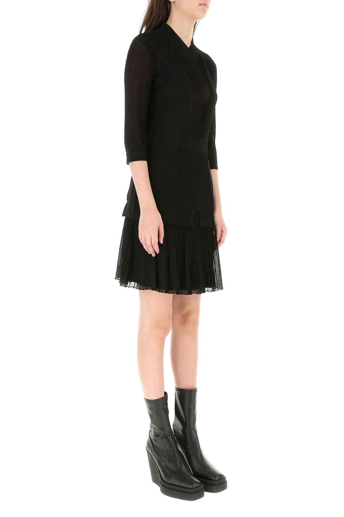 Givenchy Women Black Stretch Viscose Blend Mini Dress