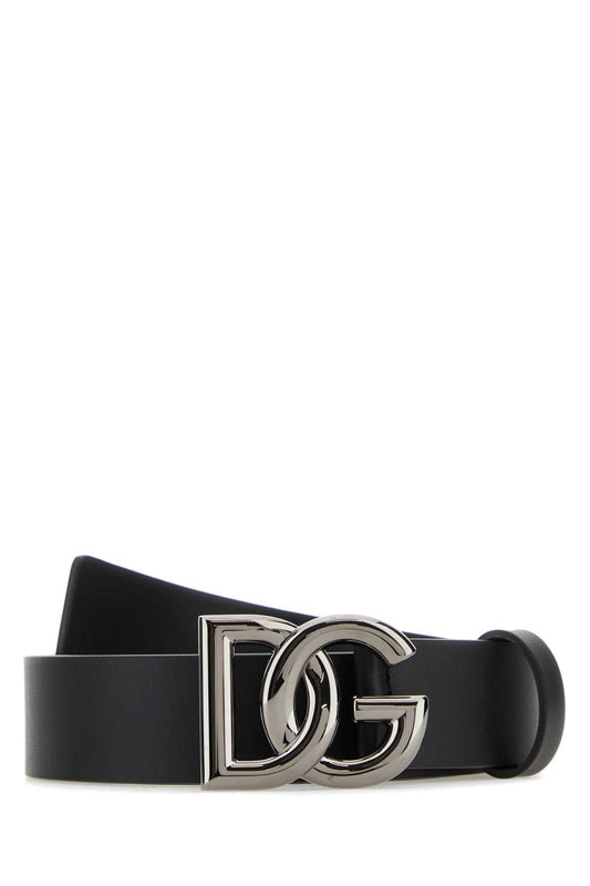 Dolce & Gabbana Men Black Leather Belt