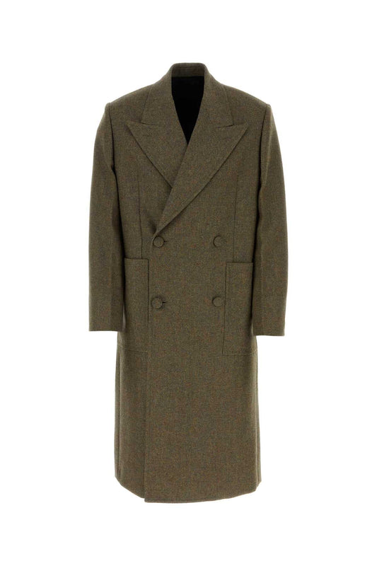Givenchy Men Khaki Wool Oversize Coat