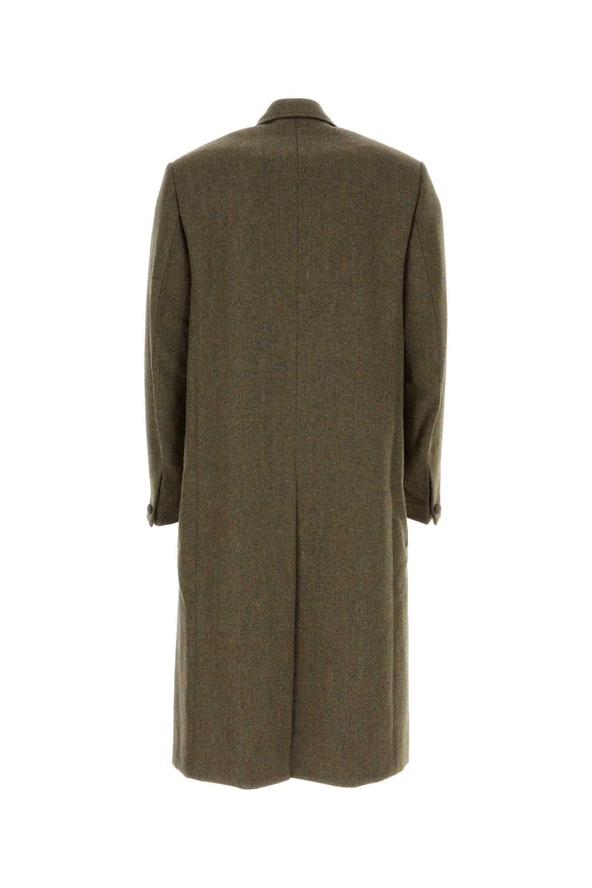 Givenchy Men Khaki Wool Oversize Coat
