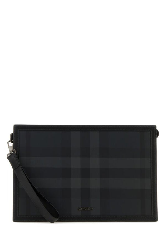 Burberry Man Printed Canvas Clutch