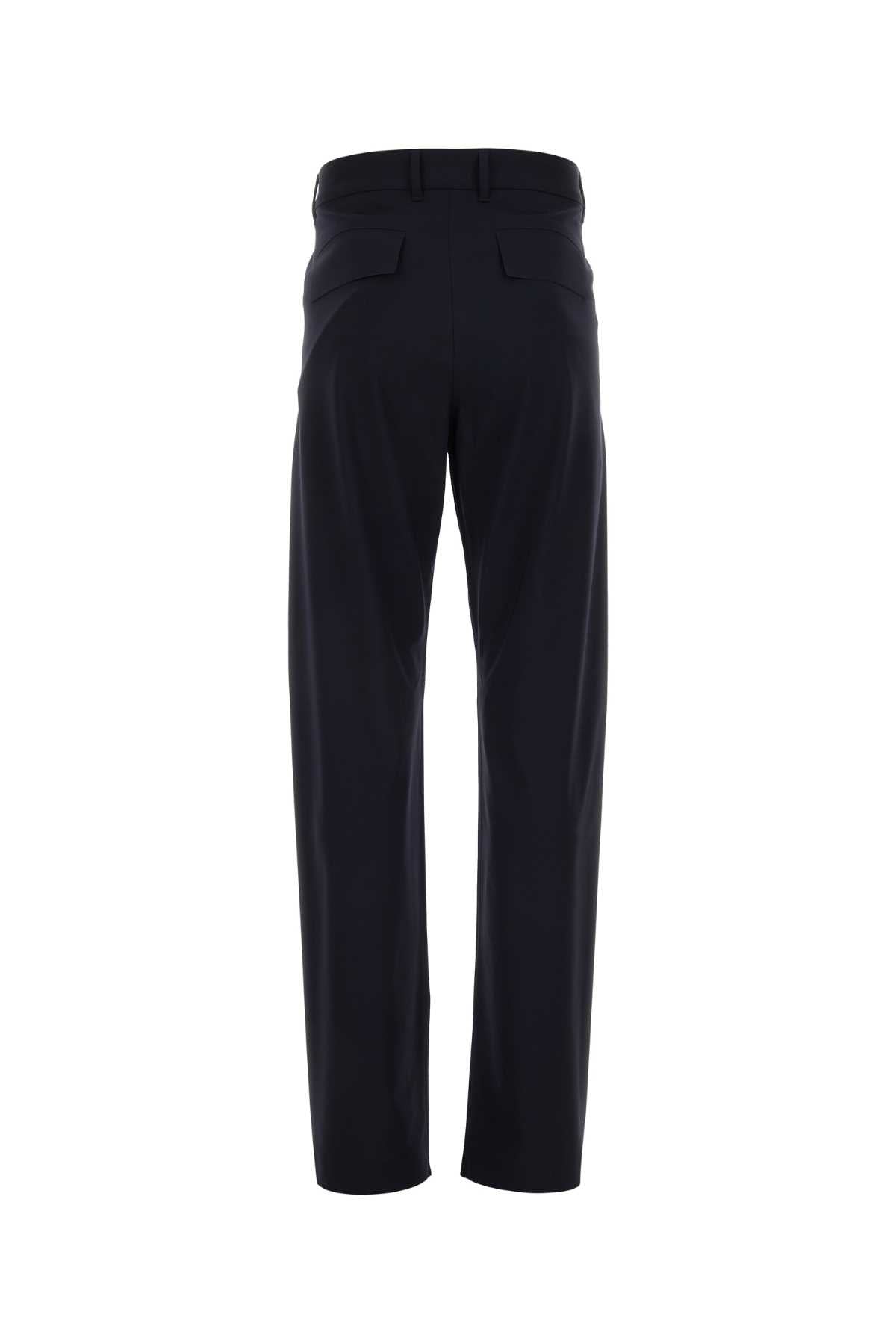 Givenchy Men Navy Blue Stretch Wool Blend Pant
