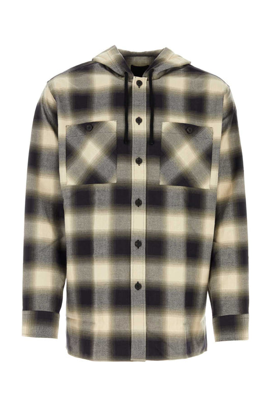 Givenchy Men Embroidered Flanel Oversize Shirt