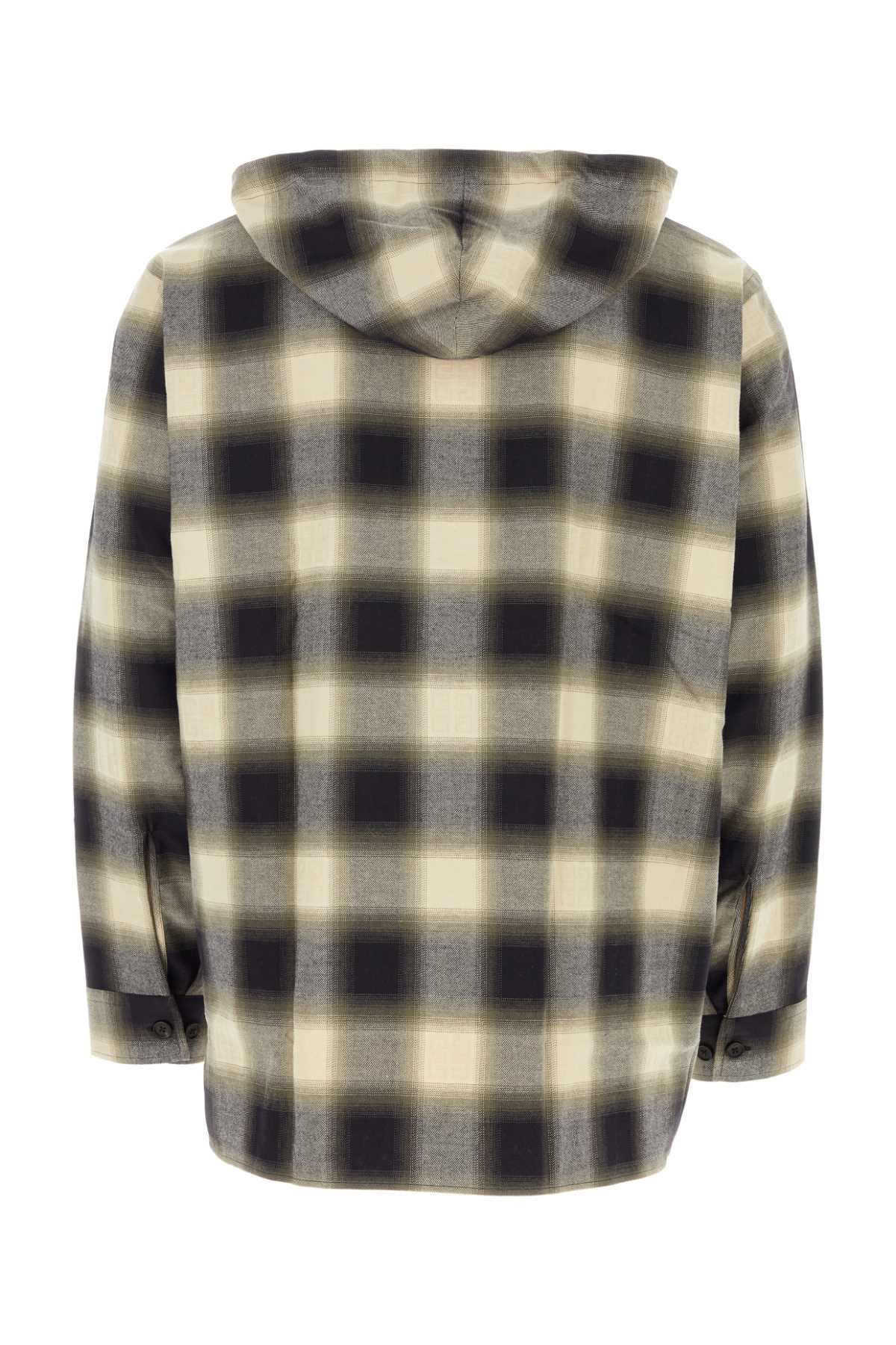 Givenchy Men Embroidered Flanel Oversize Shirt