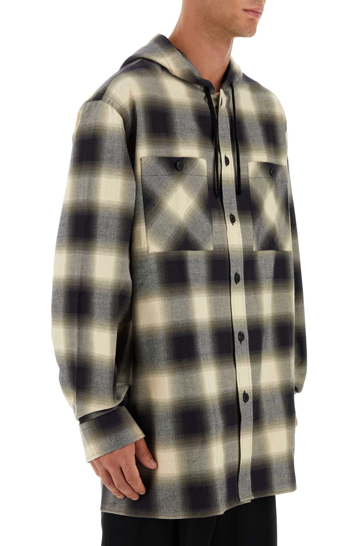 Givenchy Men Embroidered Flanel Oversize Shirt