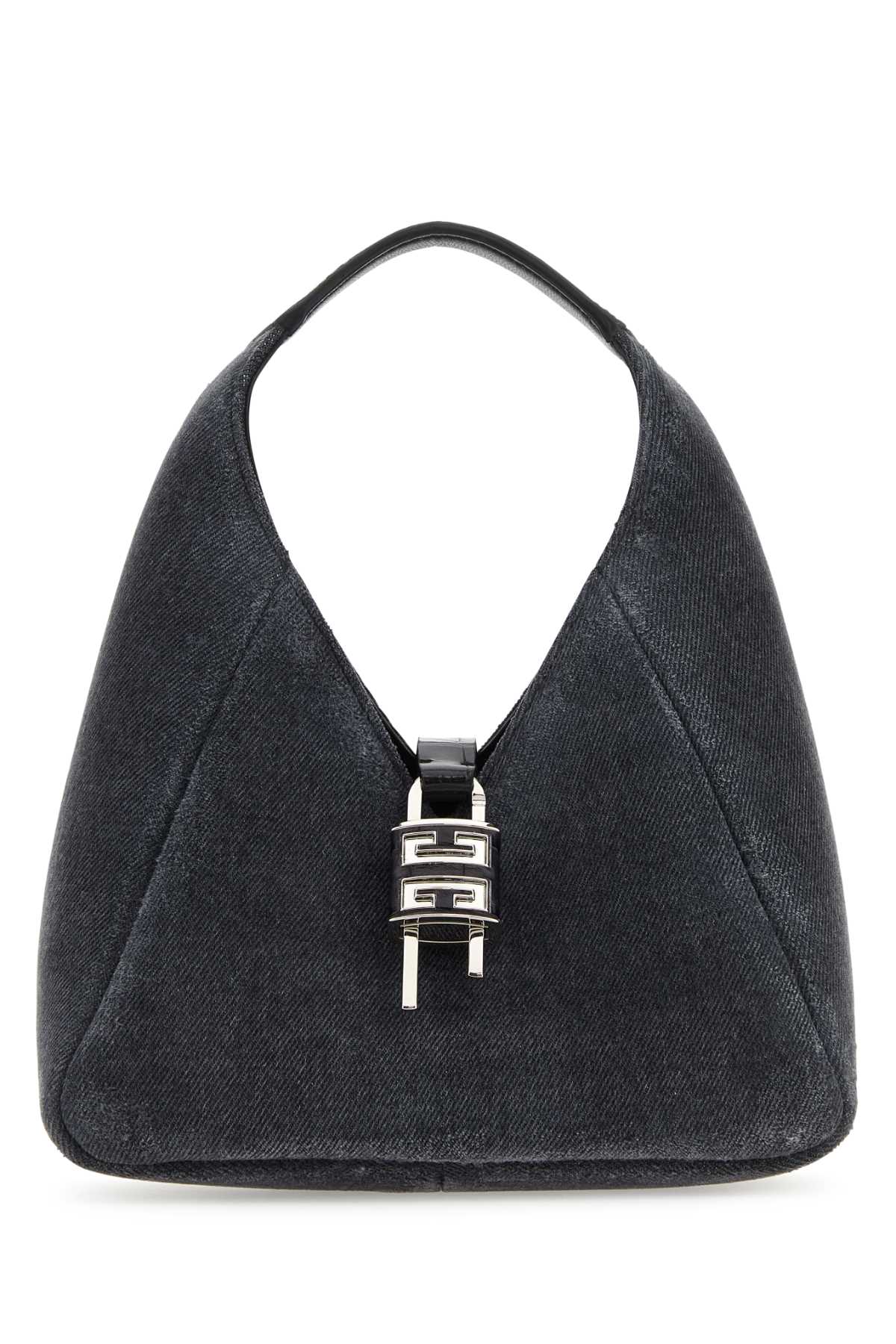 Givenchy Women Black Denim Mini G-Hobo Handbag