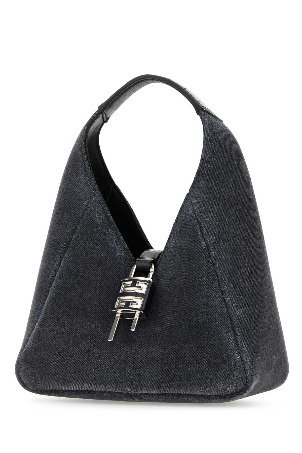 Givenchy Women Black Denim Mini G-Hobo Handbag