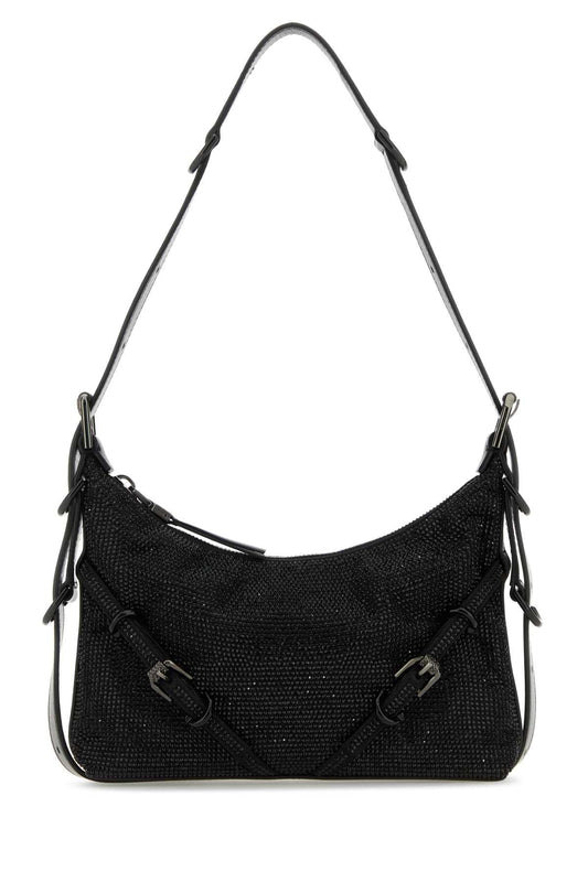 Givenchy Women Black Fabric Mini Voyou Shoulder Bag