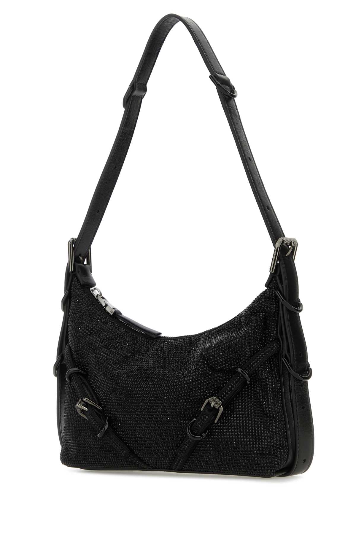 Givenchy Women Black Fabric Mini Voyou Shoulder Bag