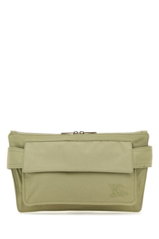 Burberry Man Sage Green Canvas Trench Belt Bag