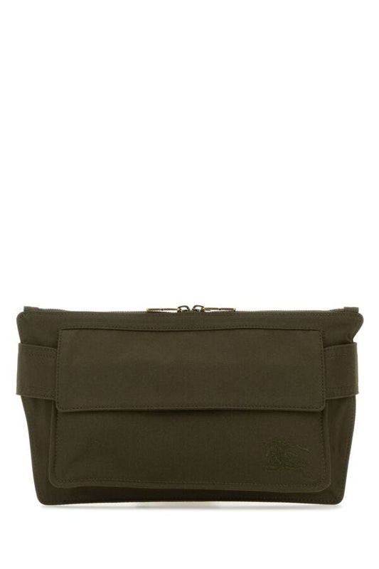 Burberry Man Army Green Canvas Trench Belt Bag