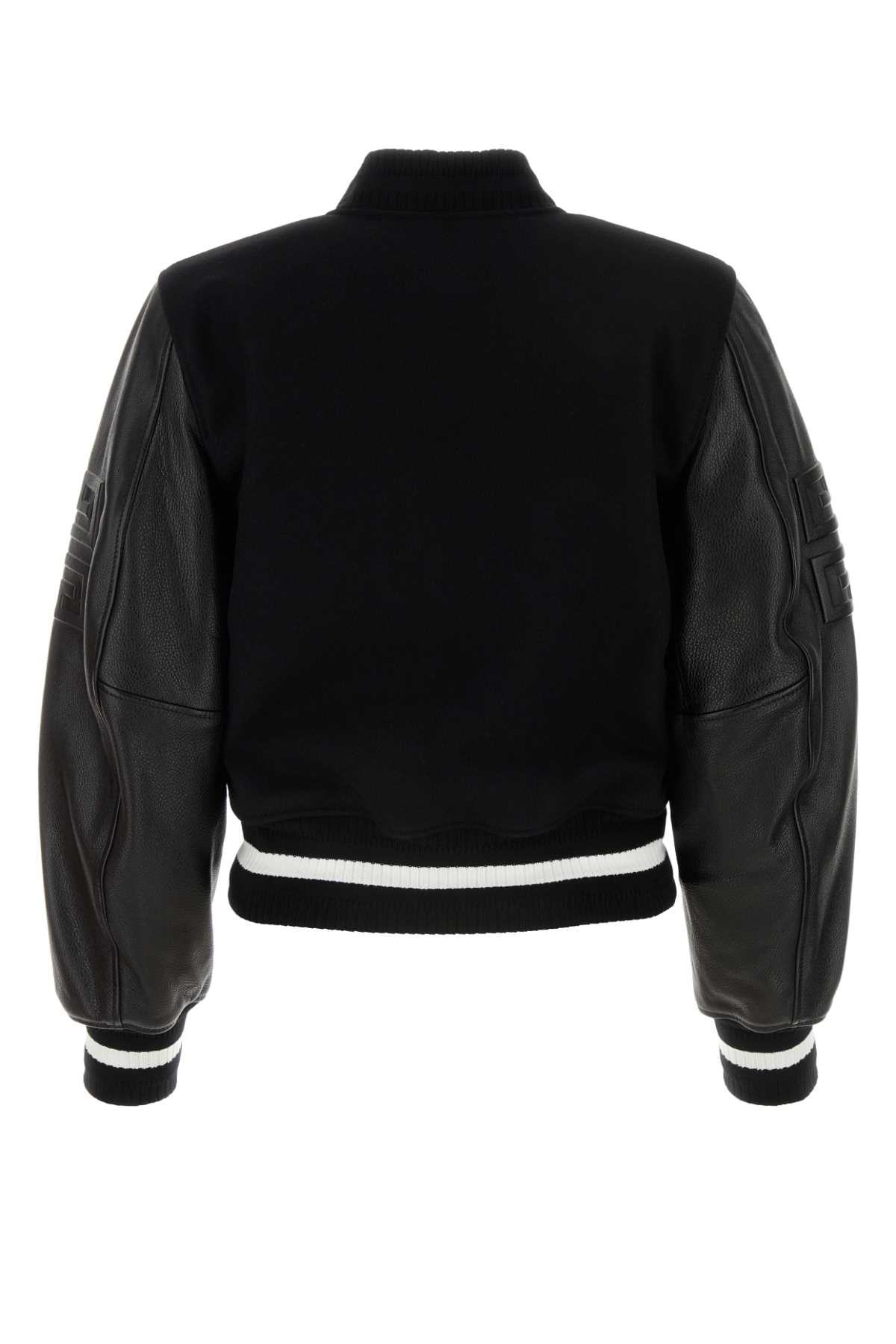 Givenchy Women Black Wool Blend Bomber Jacket