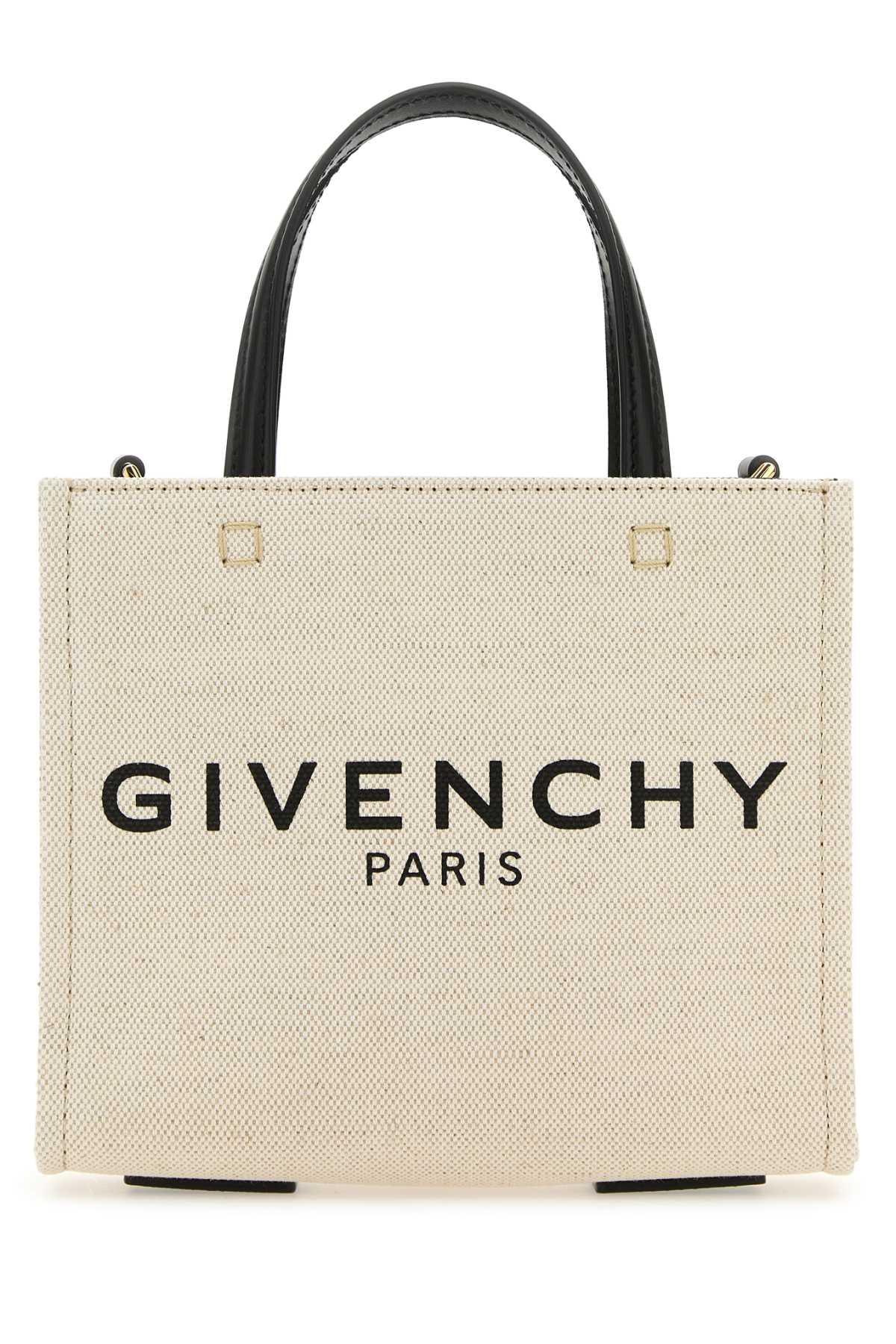Givenchy Women Sand Canvas Mini G-Tote Handbag