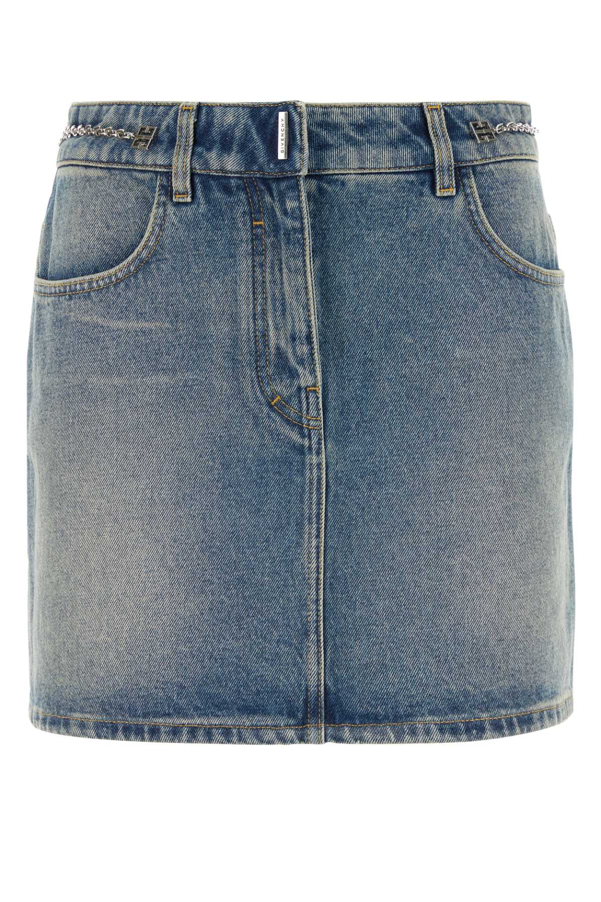 Givenchy Women Denim Mini Skirt