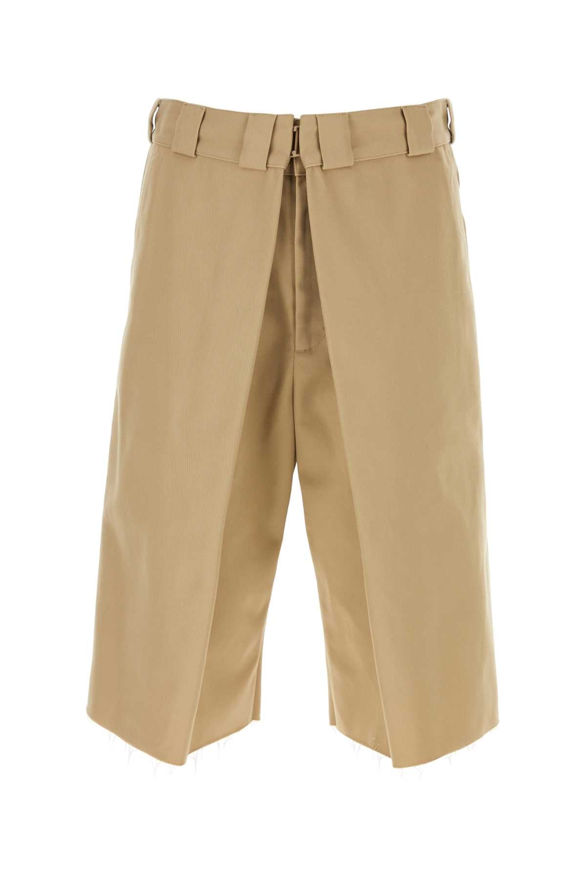 Givenchy Men Cappuccino Polyester Blend Bermuda Shorts
