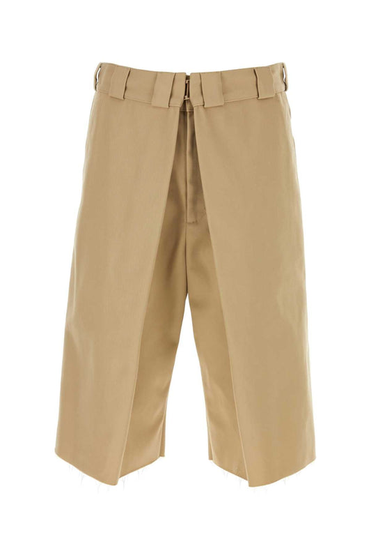 Givenchy Men Cappuccino Polyester Blend Bermuda Shorts