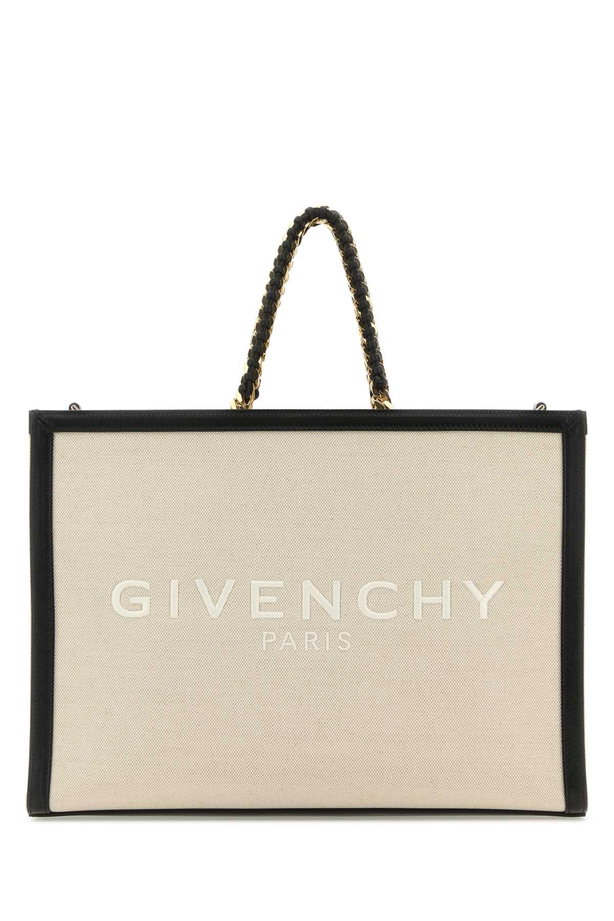 Givenchy Women Two-Tone Canvas And Leather Medium G-Tote Handbag