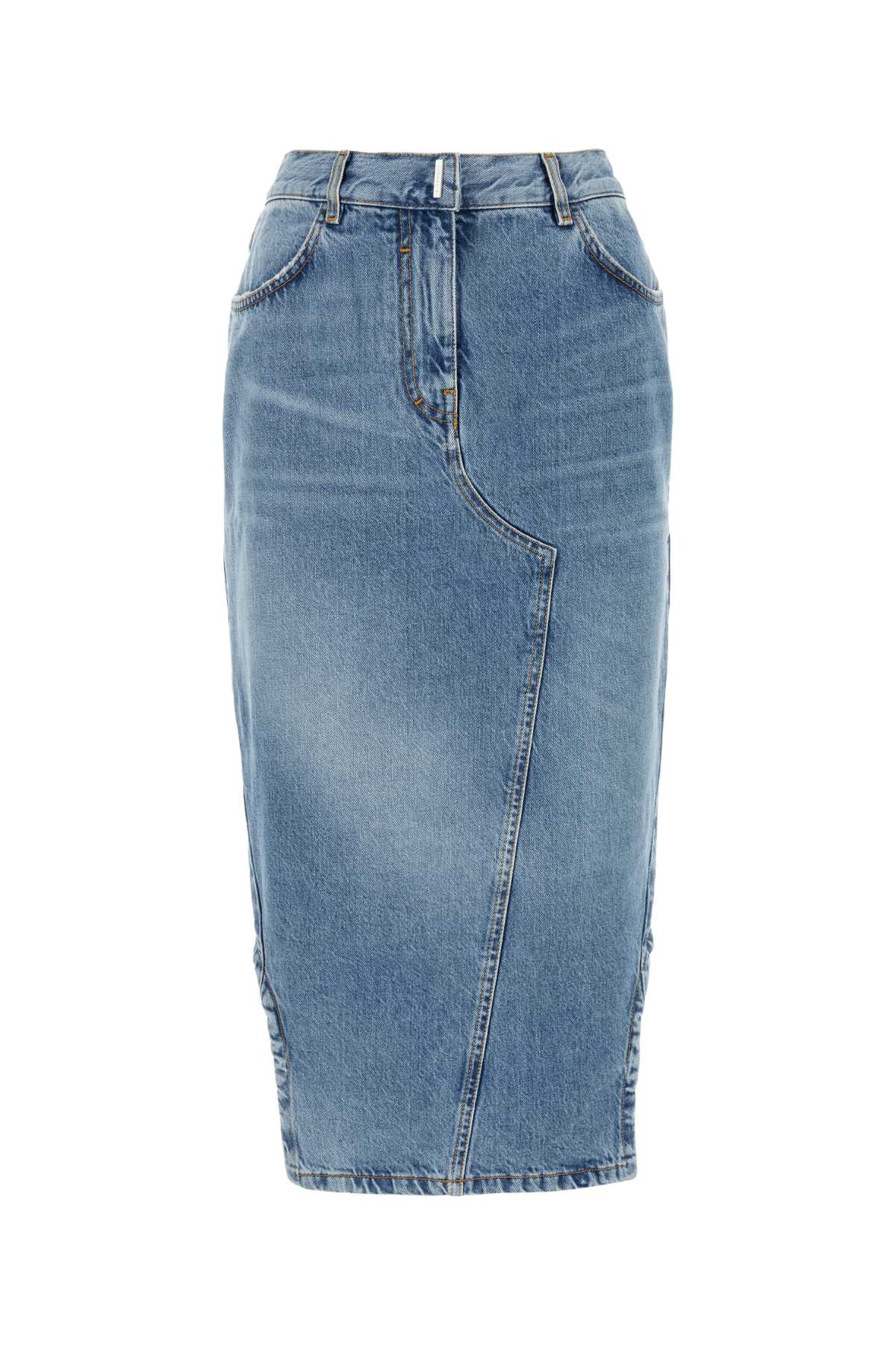 Givenchy Women Denim Midi Skirt