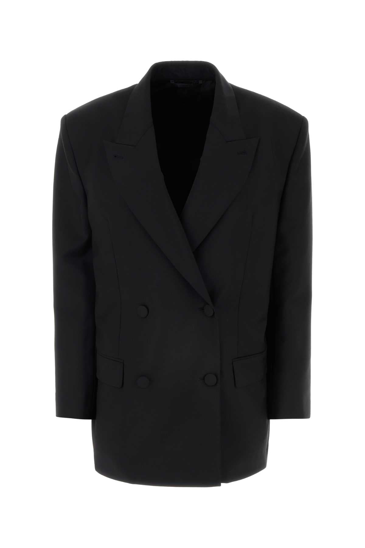 Givenchy Women Black Wool Blend Oversize Blazer