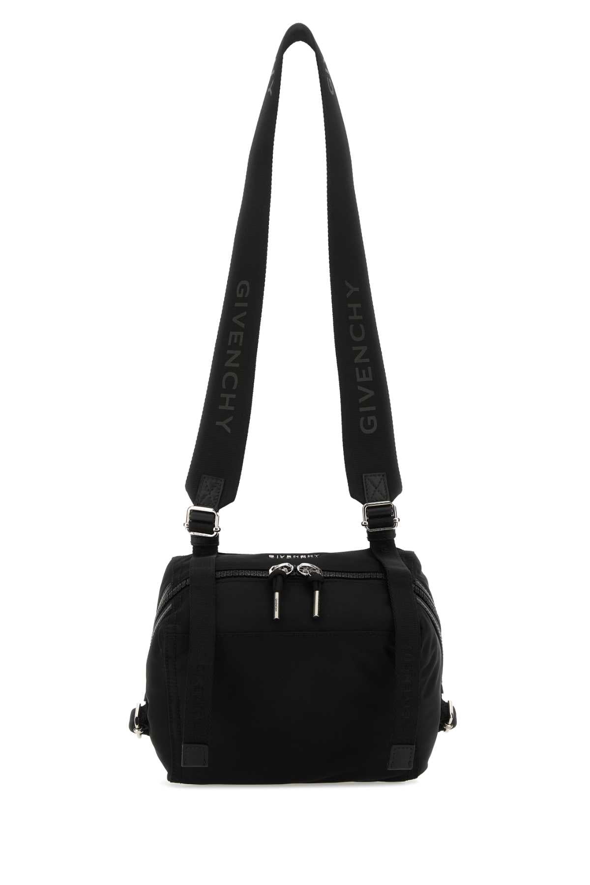Givenchy Men Black Nylon Blend Small Pandora Crossbody Bag
