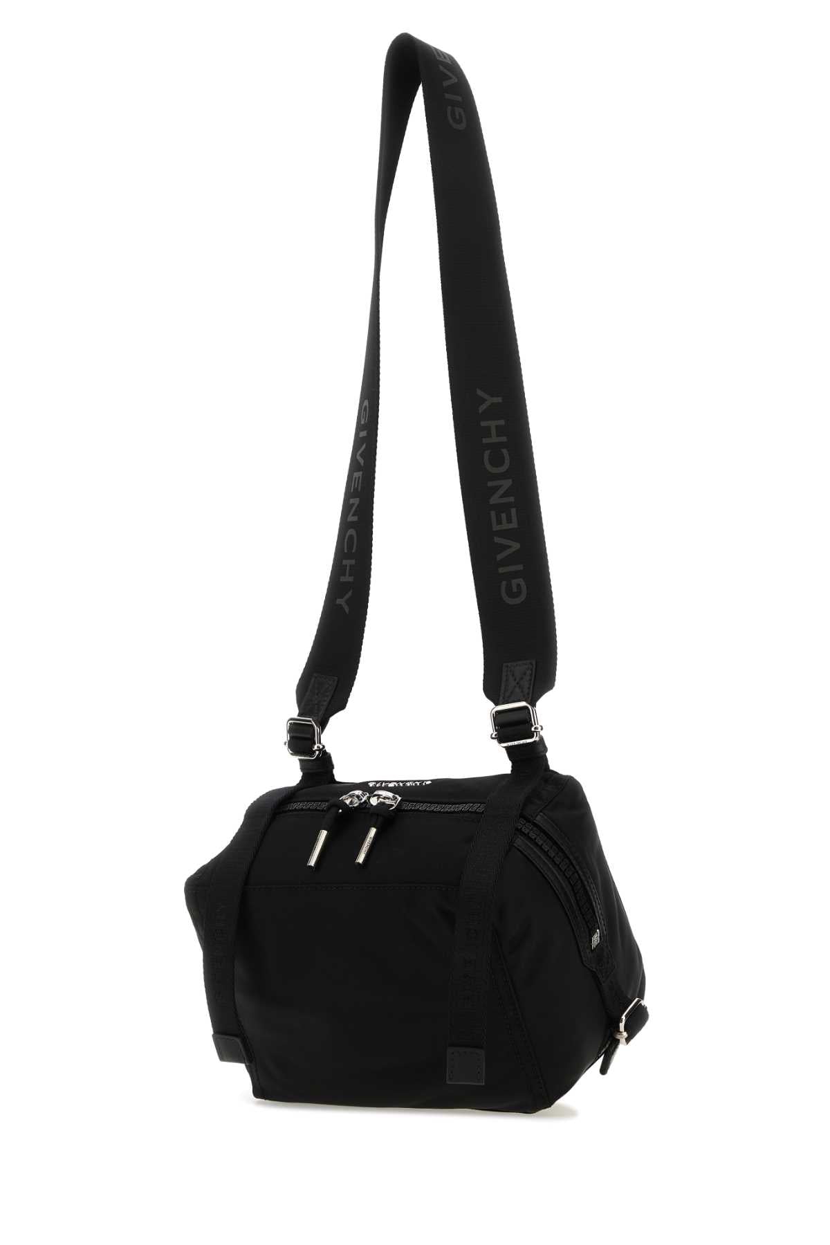 Givenchy Men Black Nylon Blend Small Pandora Crossbody Bag