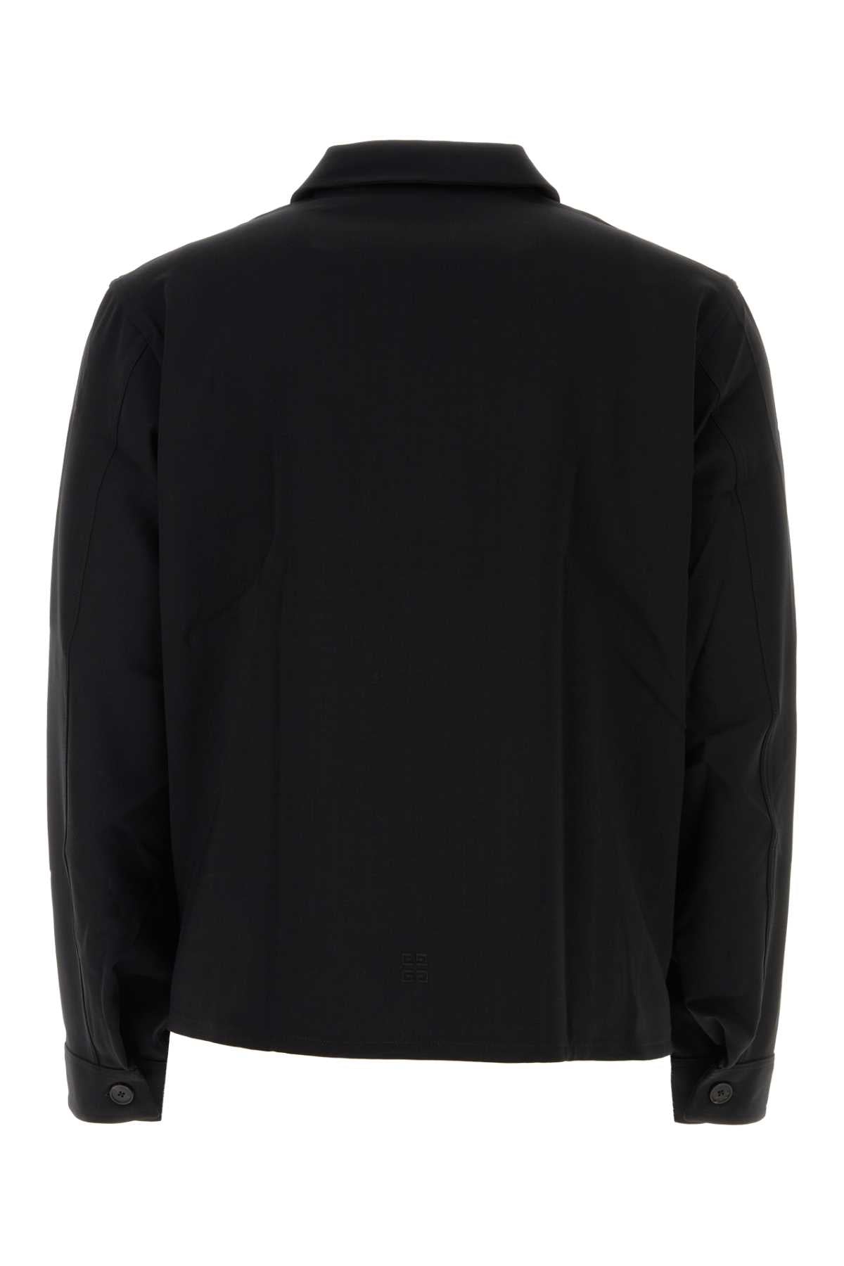 Givenchy Men Black Wool Blend Shirt