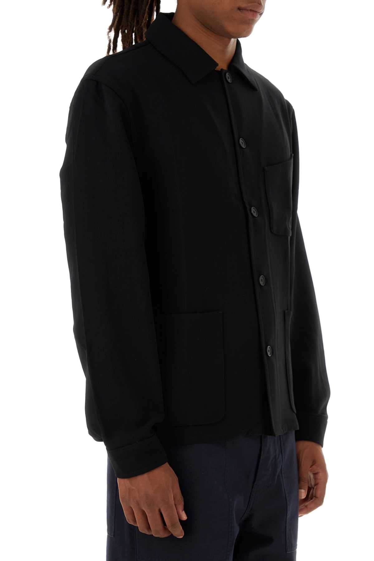 Givenchy Men Black Wool Blend Shirt