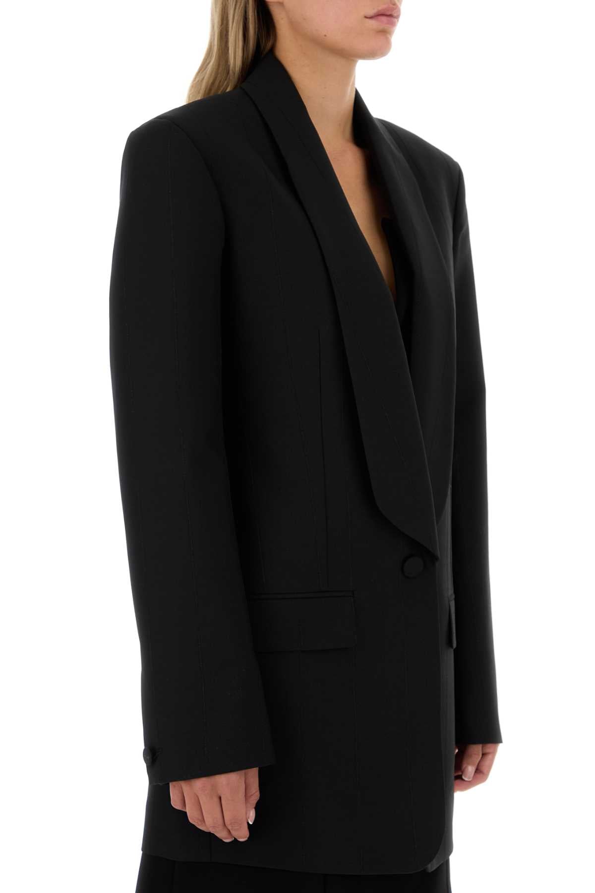Givenchy Women Black Stretch Wool Blend Blazer
