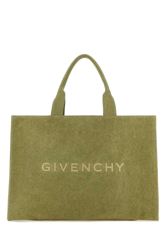 Givenchy Men Khaki Canvas Givenchy Shopping Bag