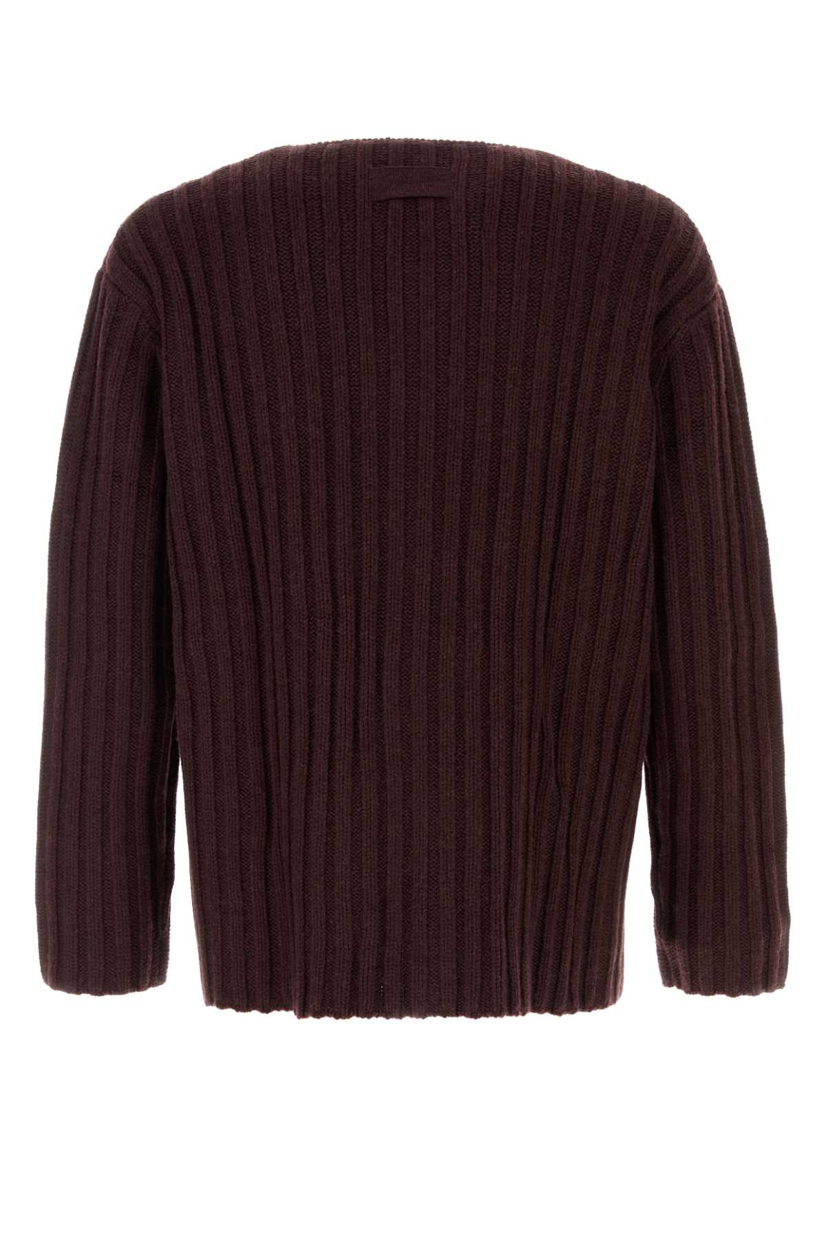 Givenchy Men Burgundy Cashmere Cardigan