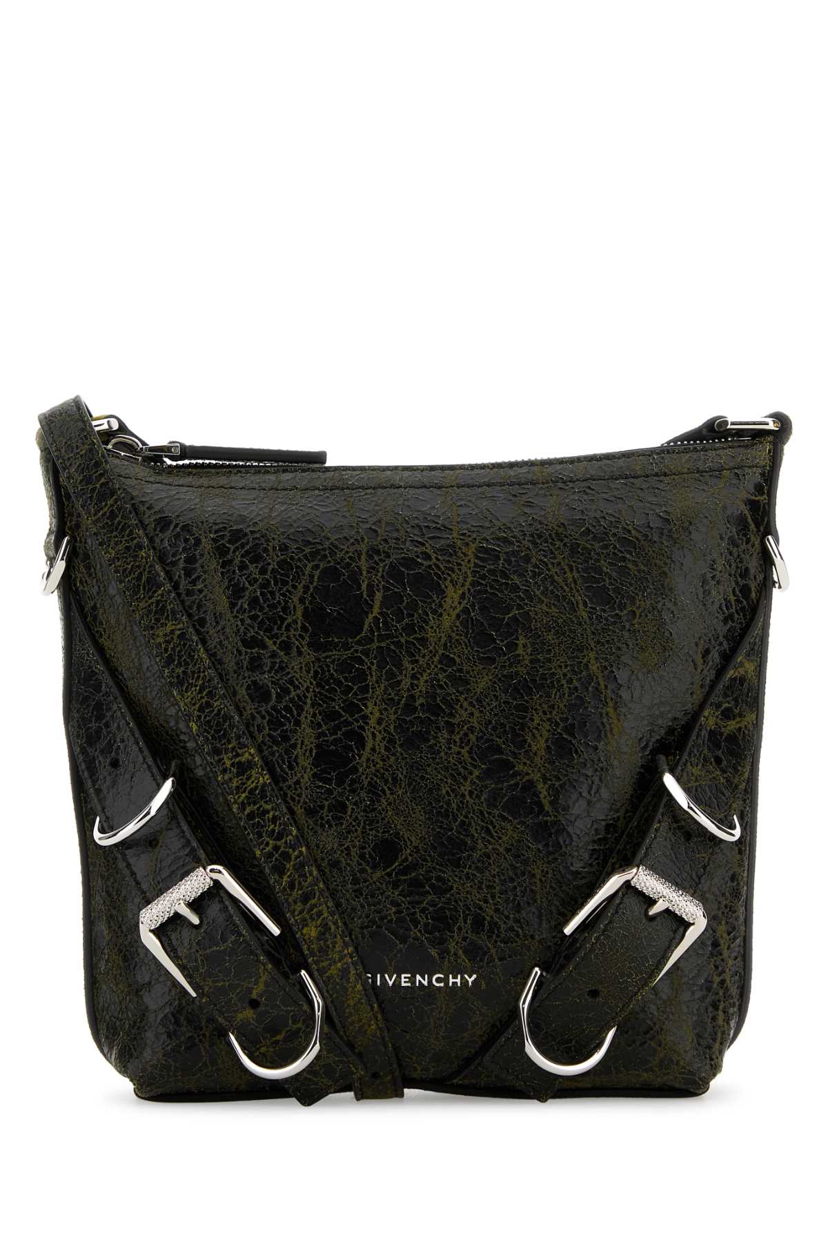 Givenchy Men Two-Tone Leather Voyou Crossbody Bag